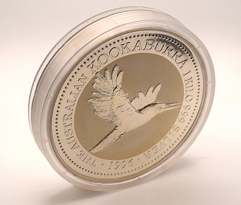 Kookaburra 1 kg / 1000 g Silbermünze 1996 Australien
