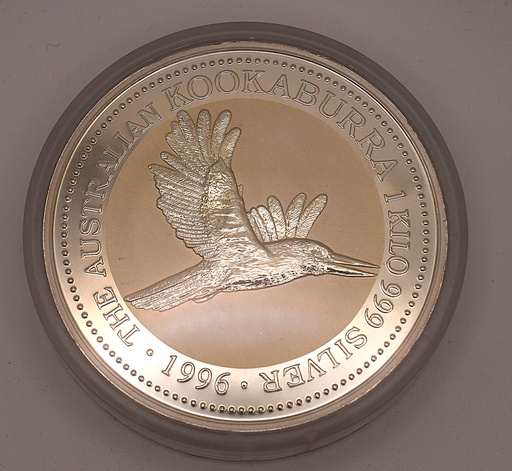 Kookaburra 1 kg / 1000 g Silbermünze 1996 Australien