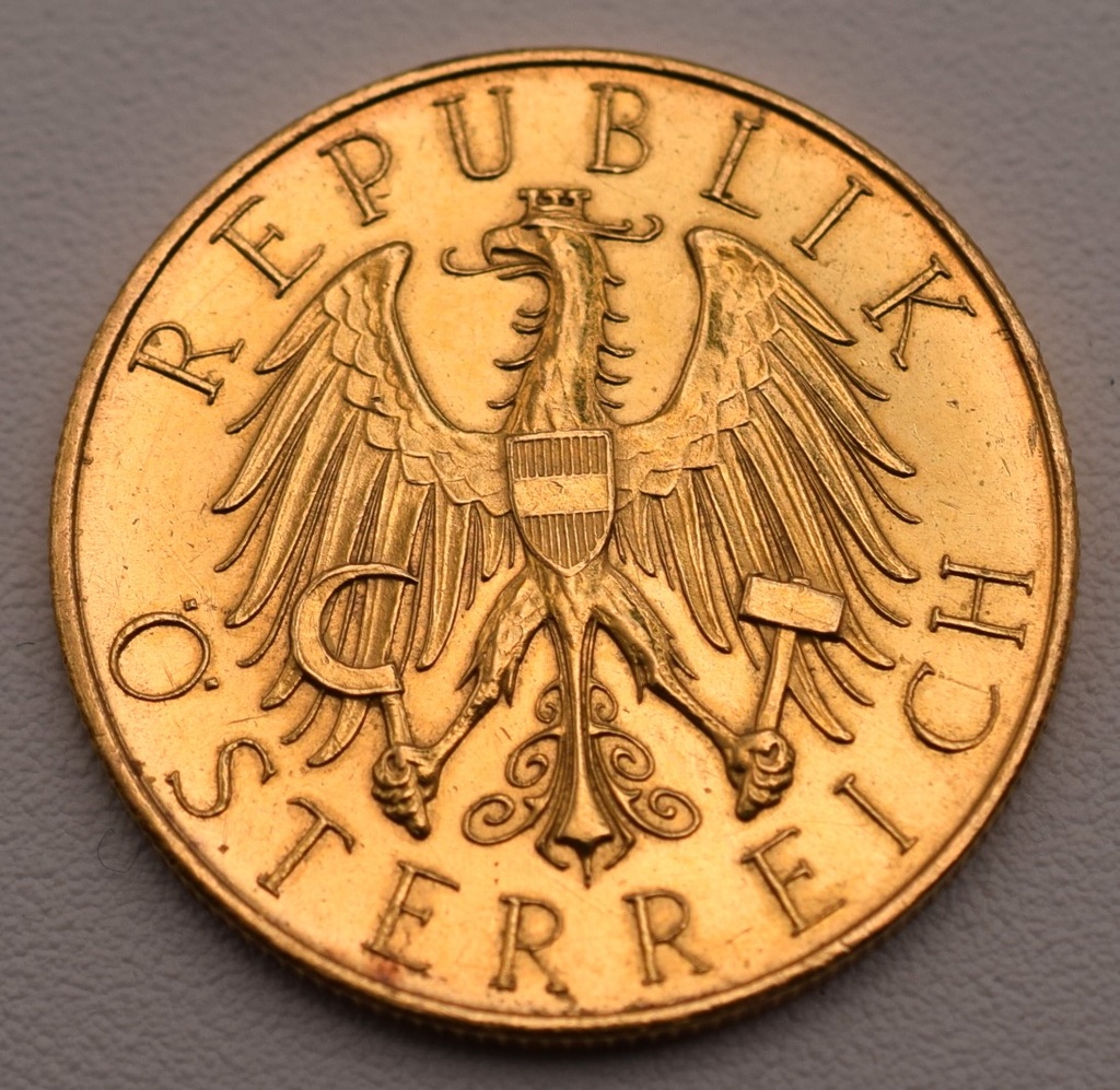 Goldmünze 25 Schilling 1928 Österreich 1. Republik