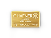 Goldbarren 1 g C.Hafner Feingoldbarren geprägt Neuware