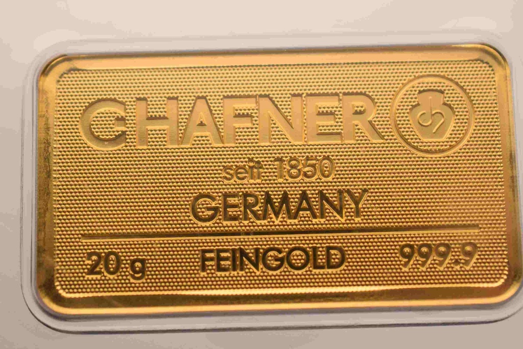 Goldbarren 20 g C.Hafner