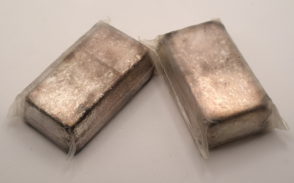 Silberbarren 500 g Degussa gegossen Vintage Anlagebarren Investment
