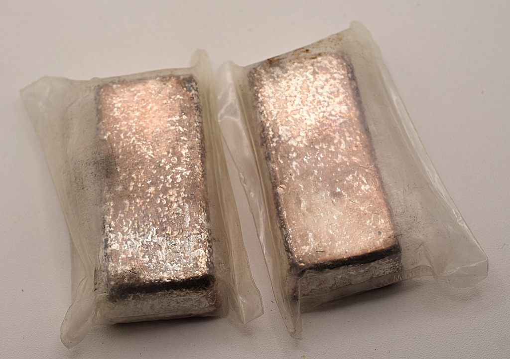 Silberbarren 250 g Degussa gegossen Vintage Anlagebarren Investment