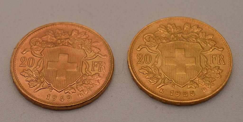 Goldmünze Vreneli 20 Franken verschiedene Jahrgänge