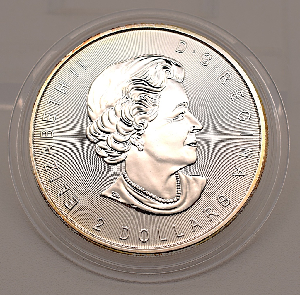 Grauwolf Kanada 2017 heulender Wolf 2 Dollar 3/4 Unze Silbermünze 999,9 Feingehalt (Kopie)