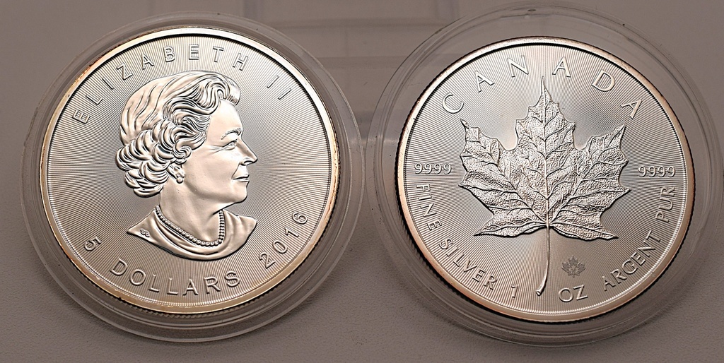 Maple Leaf 1 Unze 2016 Silbermünze Kanada Investment / Anlage