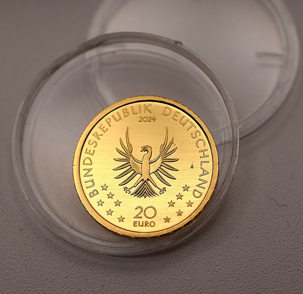 Goldmünze 20 Euro 2024 Rückkehr der Wildtiere - Biber
