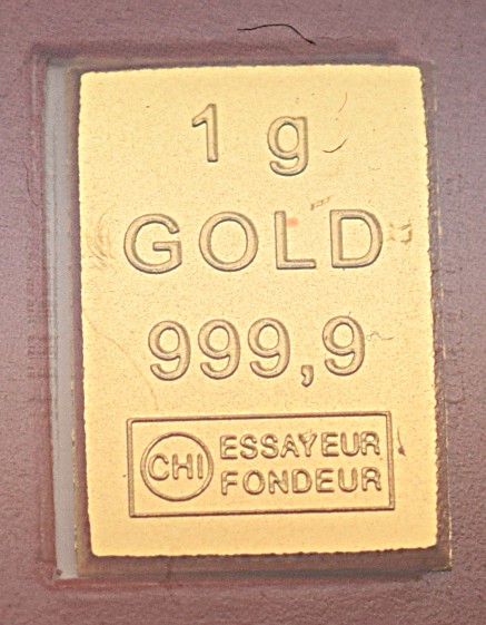 Goldbarren 1 g Geschenkbarren " Happy Birthday " Flip-Bild Valcambi