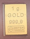 Goldbarren 1 g Geschenkbarren " Happy Birthday " Flip-Bild Valcambi