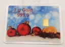 Goldbarren 1 g Geschenkbarren "Frohes Fest" Flip-Bild Valcambi
