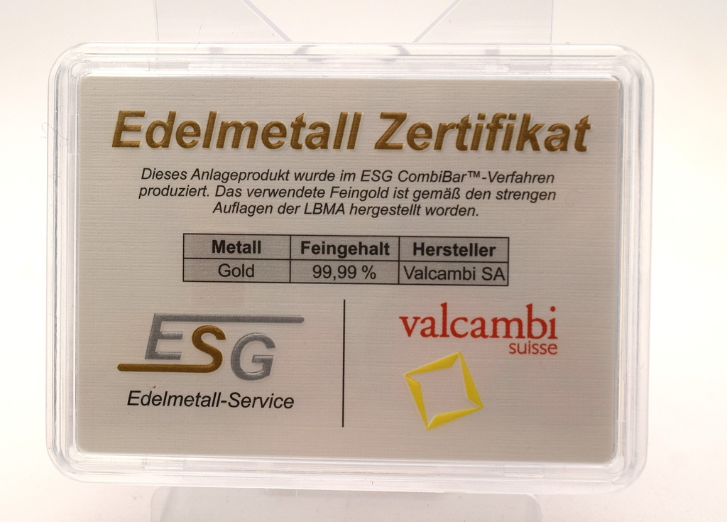 Goldbarren 1 g Geschenkbarren "Frohes Fest" Flip-Bild Valcambi