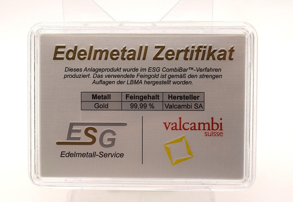 Goldbarren 1 g Geschenkbarren "Merry Christmas" Valcambi