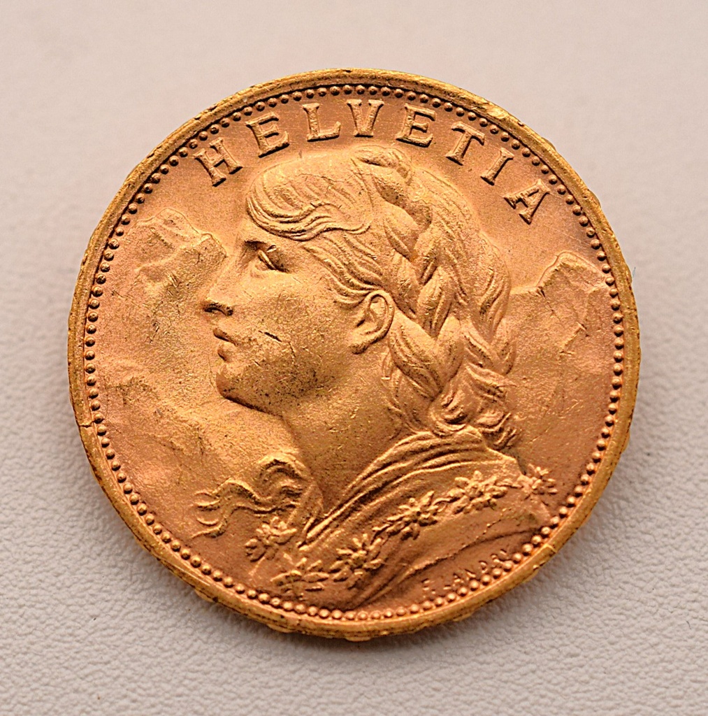 Goldmünze Vreneli 20 Franken 1922 B Sammler Investment Anlage (Kopie)