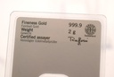Goldbarren 2 g Heraeus Kinebar Feingehalt 999,9 geprägt, im Blister eingeschweißt (Kopie)