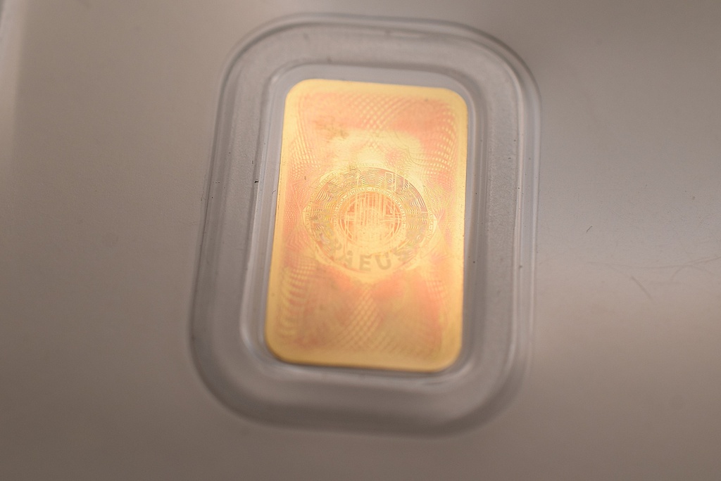 Goldbarren 2 g Heraeus Kinebar Feingehalt 999,9 geprägt, im Blister eingeschweißt (Kopie)