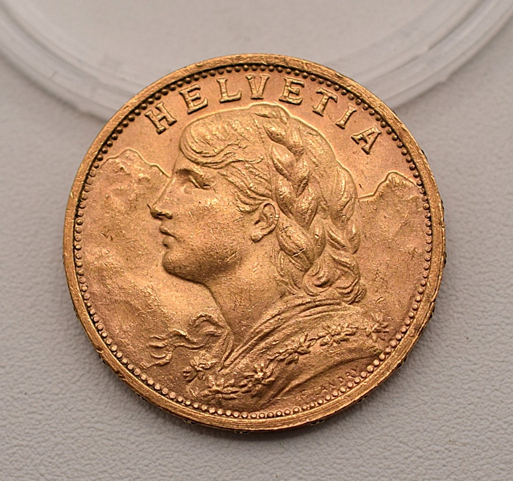 Goldmünze Vreneli 20 Franken 1902