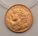 Goldmünze Vreneli 20 Franken 1902
