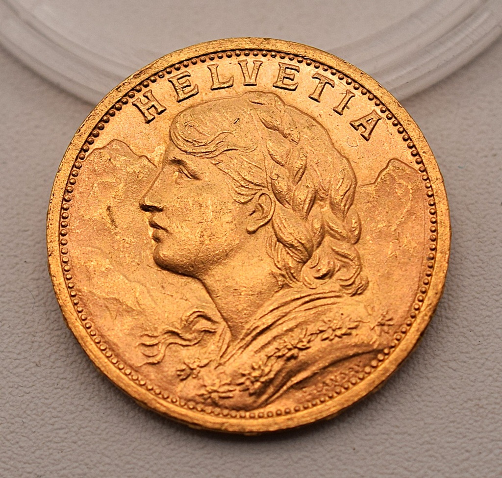 Goldmünze Vreneli 20 Franken 1908