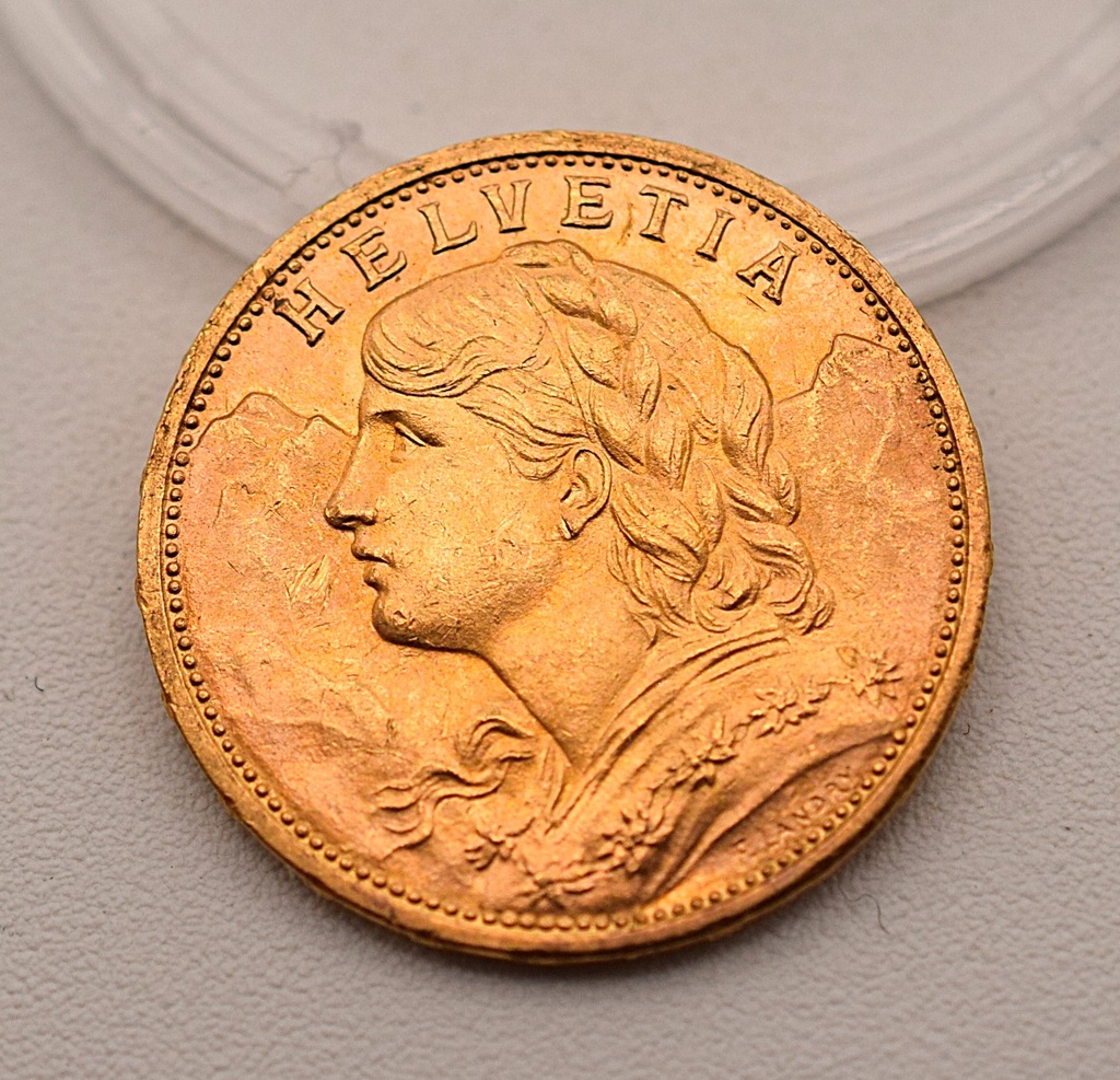 Goldmünze Vreneli 20 Franken 1916
