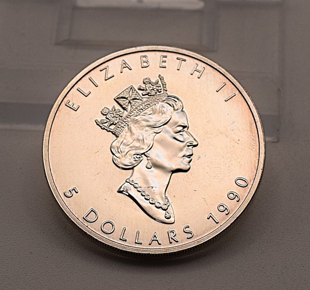 Maple Leaf 1 Unze 1990 - 2003 Silbermünze 999,9 Feingehalt Kanada Anlage Investment