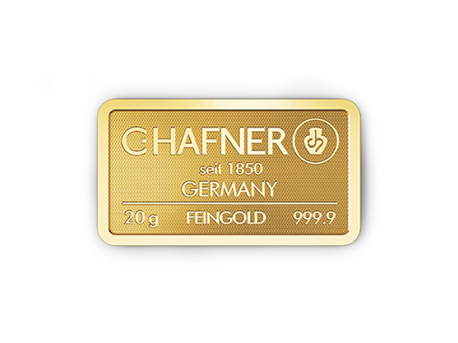 Goldbarren 20 g C.Hafner Feingoldbarren geprägt Neuware