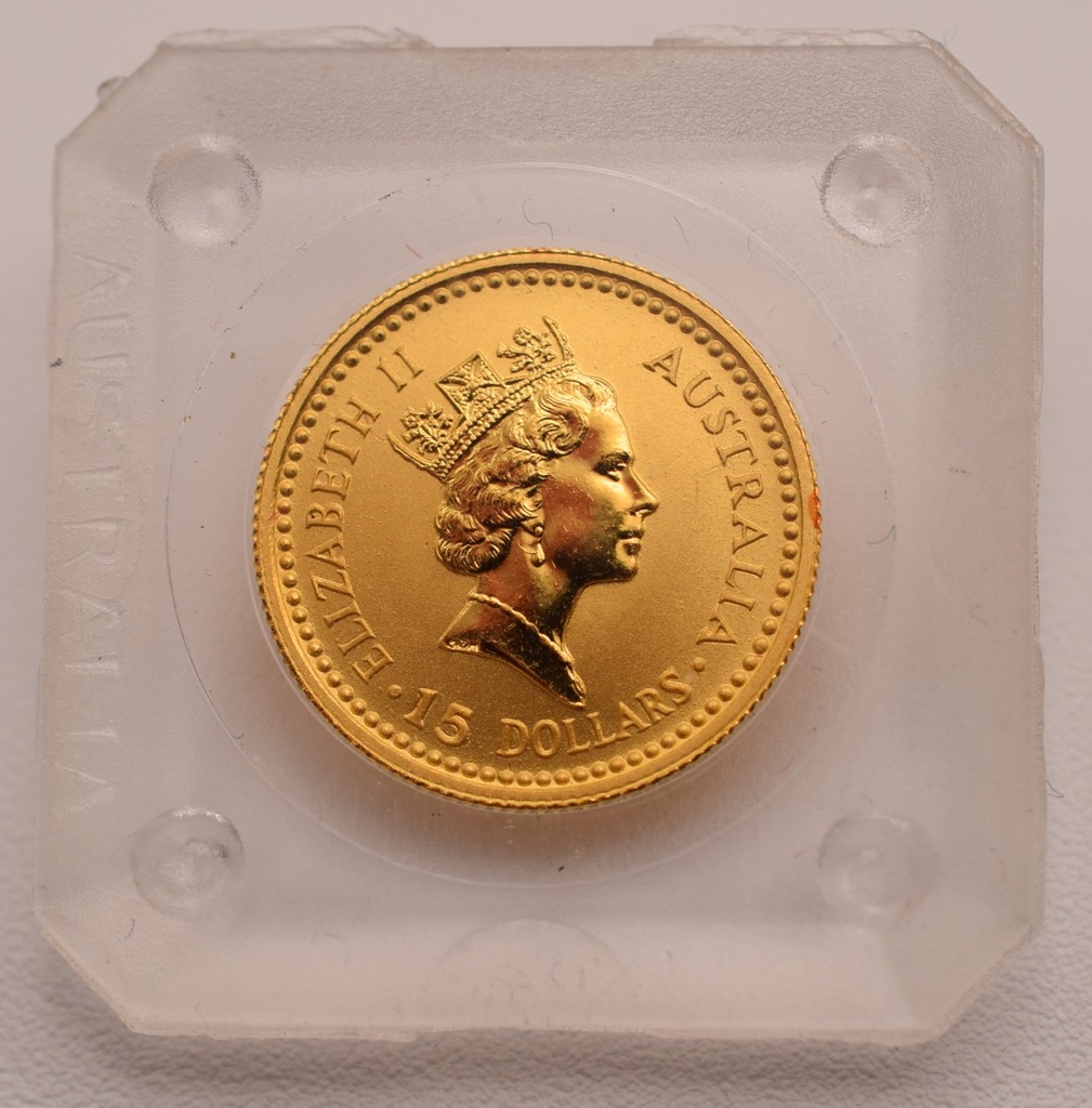 Goldmünze Australian Nugget Kangaroo Goldmünzen 1/10 oz 1990 Känguru