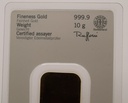 Goldbarren 10 g Heraeus Hanau Feingehalt 999,9