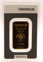 Goldbarren 1 Unze Heraeus Feingehalt 999,9 geprägt
