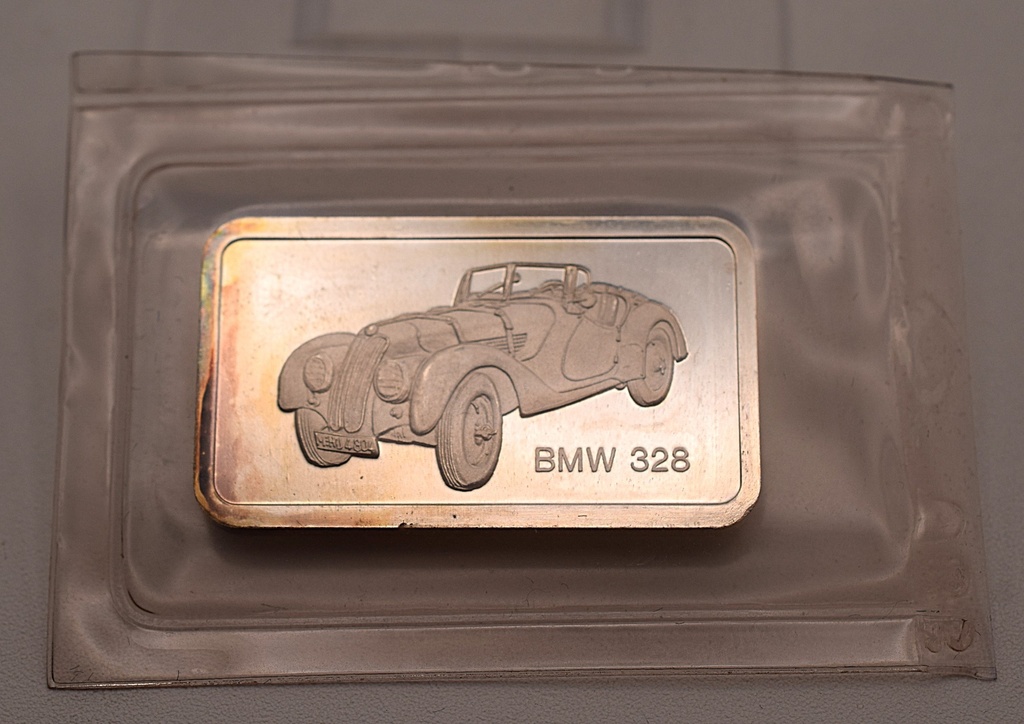 Silberbarren Degussa 1 Unze / 31,1 g Feinsilber BMW 328