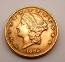 Goldmünze 1895 Double Eagle Liberty Head 20 Dollars USA Investment Anlage