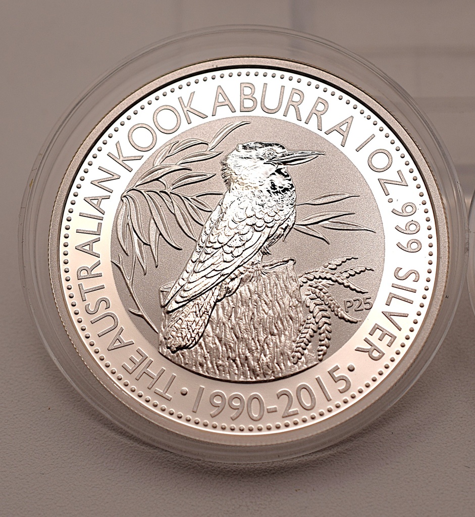Kookaburra 1 oz 2015 Silbermünze Australien Jubiläum 25 Jahre 1990-2015