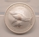 Silbermünze 1/2 Unze 2014 Shark Series Weißer Hai 999 Feinsilber
