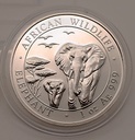 Somalia Elephant African Wildlife 1 oz 2015 Silbermünze