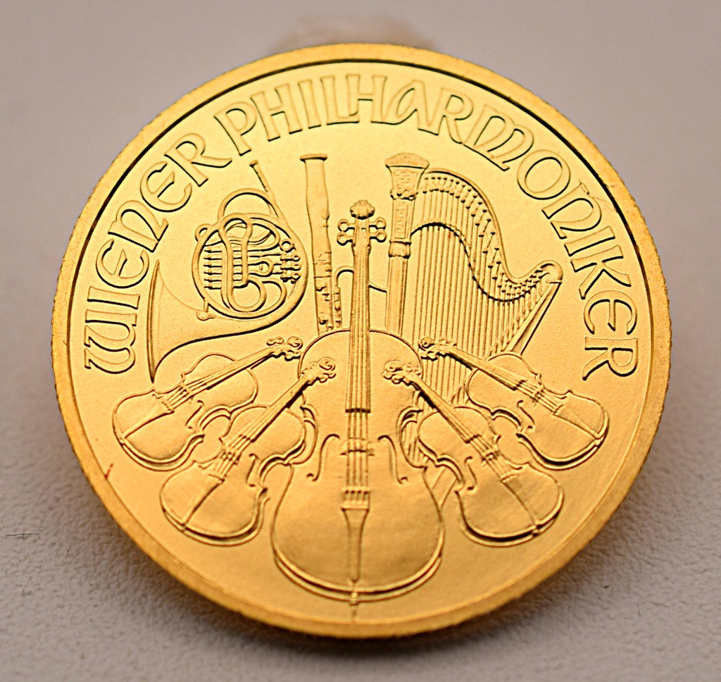 Goldmünze 1/4 Unze Wiener Philharmoniker 25 Euro 2021 Sammler Investment Bullion Anlage