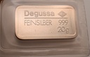 Silberbarren 20 g Degussa geprägt im Folie eingeschweißt