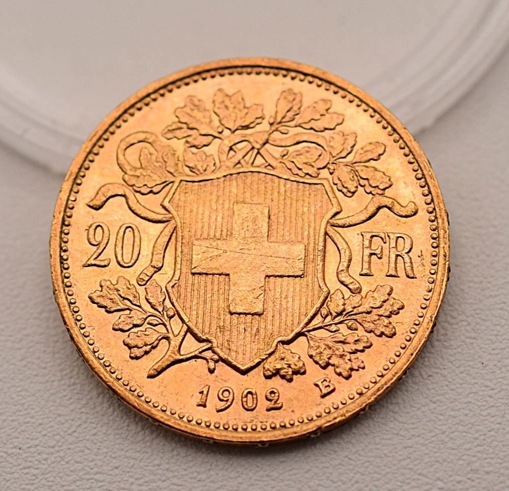 Goldmünze Vreneli 20 Franken 1902