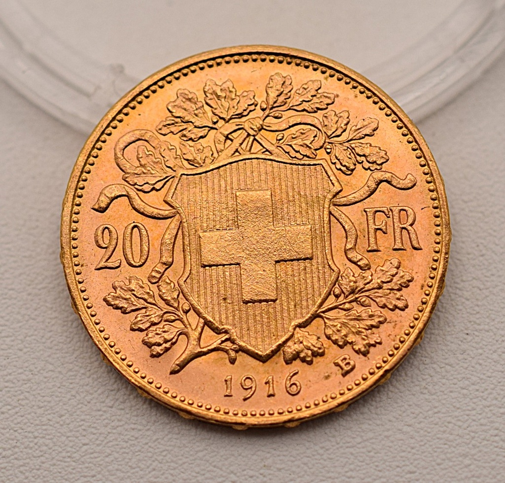 Goldmünze Vreneli 20 Franken 1916