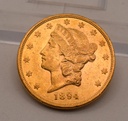 Goldmünze 1894 S Liberty Head 20 Dollars USA Double Eagle Investment Anlage