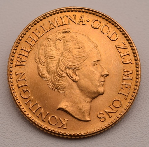 [[1529.1.3]] Goldmünze 10 Gulden 1926 Wilhelmina Niederlande