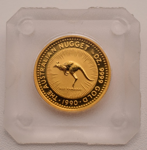 [[1529.1.6]] Goldmünze Australian Nugget Kangaroo Goldmünzen 1/10 oz 1990 Känguru