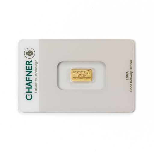 [[1.1.2.1]] Goldbarren 1 g C.Hafner Feingoldbarren geprägt Neuware