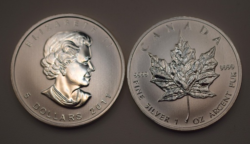 [[2585.1]] Maple Leaf 1 Unze 2011 Silbermünze Kanada Sammler / Investment / Anlage