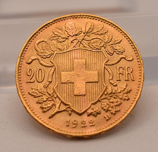 [[2421.1]] Goldmünze Vreneli 20 Franken 1922 B Sammler Investment Anlage