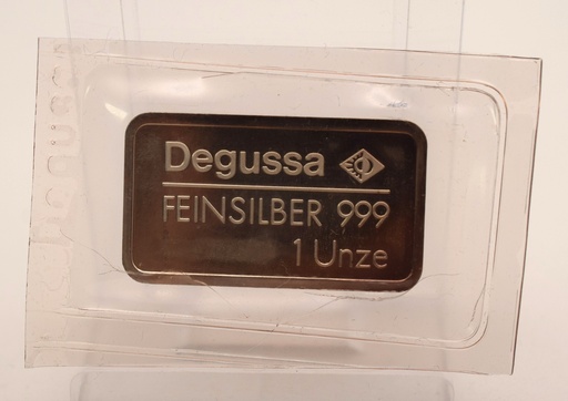 [[2160.2]] Silberbarren Degussa 1 Unze / 31,1 g Feinsilber Opel Doktorwagen