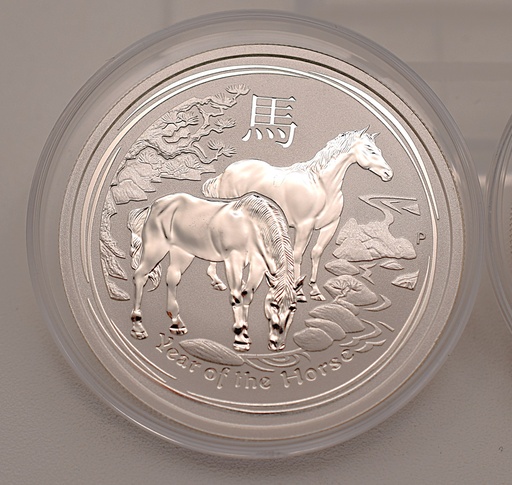 [[2095.3]] Silbermünze 1/2 Unze 2014 Australien Lunar II 999 Feinsilber