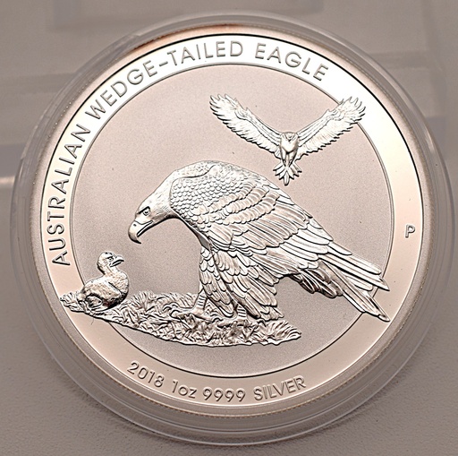 [[2095.3]] Silbermünze 1 Unze 2018 Keilschwanzadler Wedge-tailed Eagle 999,9 Feinsilber