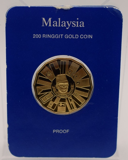 [[1501.1.2]] Goldmünze Malaysia 200 Ringgit 6,57 g Feingold 1976-1980 malaysischer 5 Jahres Plan