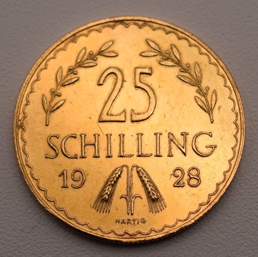 [[1500.1.3]] Goldmünze 25 Schilling 1928 Österreich 1. Republik