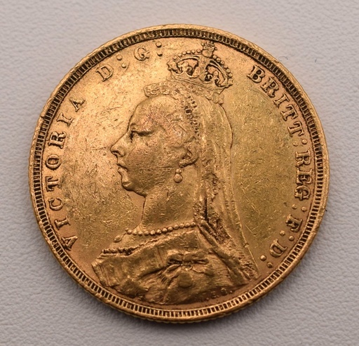 [[1423.2]] Goldmünze Sovereign Großbritannien 1 Pfund 1891 Königin Victoria mit Krone