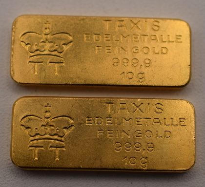 Historische Goldbarren